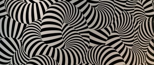 black and white striped textile