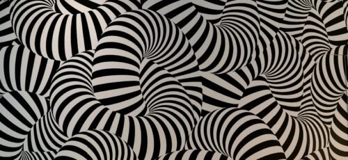 black and white striped textile