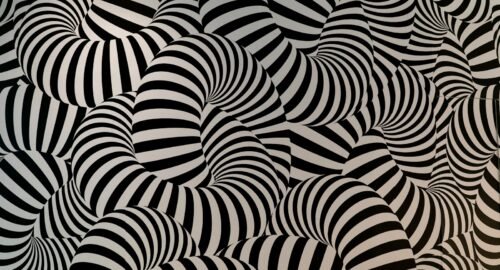 black and white striped textile