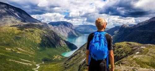 backpacker, mountains, panorama, viewpoint, backpacking, hiker, hiking, mountain ranges, valley, mountain valley, lake, mountain lake, landscape, nature, norway, outdoors, bessegen, man, hiking, hiking, hiking, hiking, hiking, norway, norway, norway, man, man